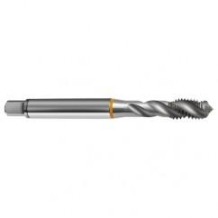 1/4-20 2B 3-Flute Cobalt Yellow Ring Semi-Bottoming 40 degree Spiral Flute Tap-Bright - Exact Tool & Supply
