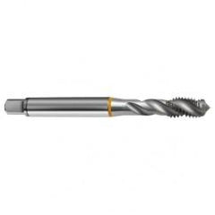 1/4-20 2B 3-Flute Cobalt Yellow Ring Semi-Bottoming 40 degree Spiral Flute Tap-Bright - Exact Tool & Supply