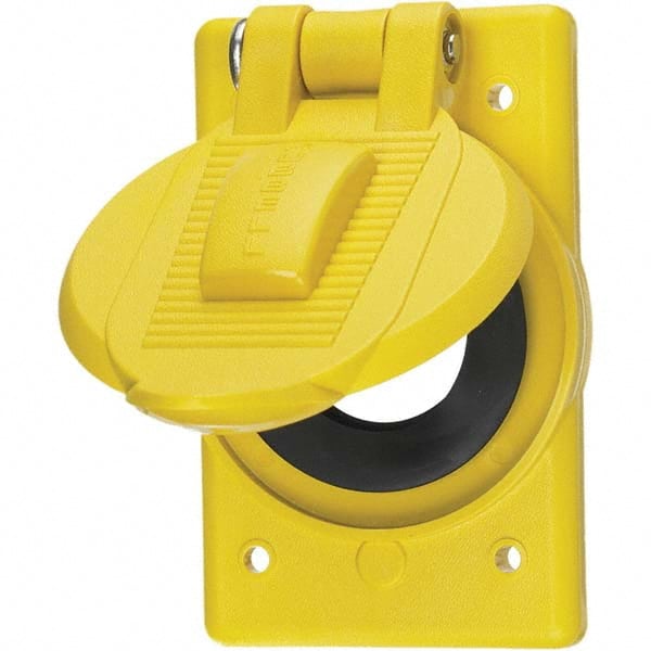 Hubbell Wiring Device-Kellems - Weatherproof Box Covers Cover Shape: Round Number of Holes in Outlet: 1 - Exact Tool & Supply