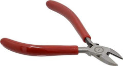 Proto - 4-5/8" OAL, Cutting Pliers - 13/32" Jaw Length x 7/16" Jaw Width, Oval Head, Plastisol Handle - Exact Tool & Supply