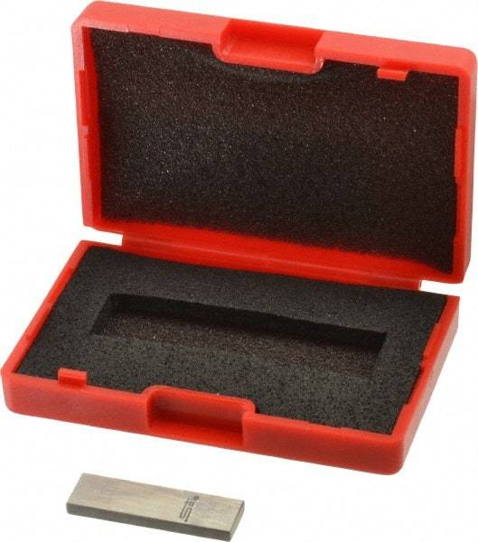 SPI - 0.1008" Rectangular Steel Gage Block - Accuracy Grade AS-1, Includes NIST Traceability Certification - Exact Tool & Supply
