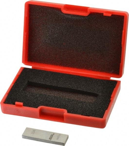 SPI - 0.104" Rectangular Steel Gage Block - Accuracy Grade AS-1, Includes NIST Traceability Certification - Exact Tool & Supply