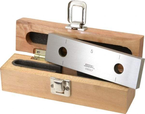 SPI - 5" Rectangular Steel Gage Block - Accuracy Grade AS-1, Includes NIST Traceability Certification - Exact Tool & Supply