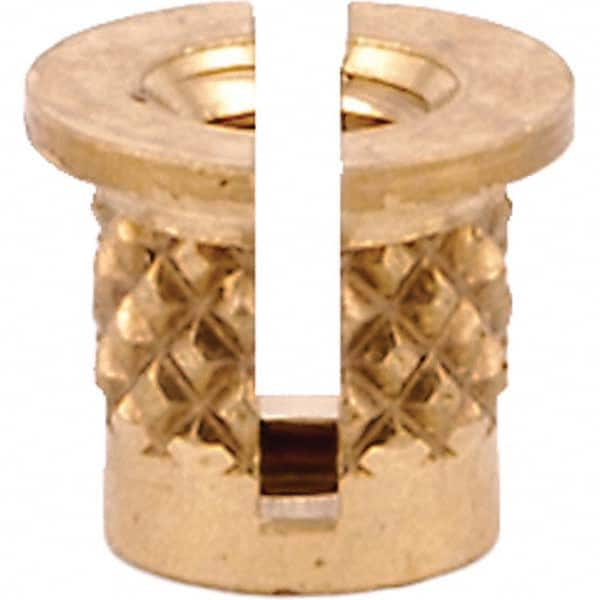 E-Z LOK - Press Fit Threaded Inserts Type: Flanged For Material Type: Plastic - Exact Tool & Supply