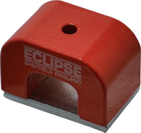 Eclipse - 1 Hole, 3/16" Hole Diam, 1" Overall Width, 1-37/64" Deep, 1" High, Alnico Power Magnets - 0.39" Pole Width, 550°C Max Operating Temp, Grade 5 Alnico - Exact Tool & Supply