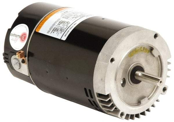 US Motors - 3/4 hp, ODP Enclosure, Auto Thermal Protection, 3,450 RPM, 230 Volt, 60 Hz, Industrial Electric AC/DC Motor - Size 56 Frame, C-Face Mount, 2 Speed, Ball Bearings, B Class Insulation, CW Lead End - Exact Tool & Supply