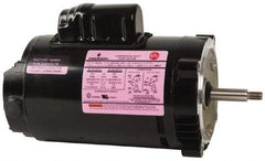 US Motors - 3/4 hp, ODP Enclosure, Auto Thermal Protection, 3,450 RPM, 115/208-230 Volt, 60 Hz, Industrial Electric AC/DC Motor - Size 56J Frame, J-Face Mount, 1 Speed, Ball Bearings, 10.4/5.4-5.2 Full Load Amps, B Class Insulation, CCW Drive End - Exact Tool & Supply