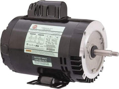 US Motors - 3/4 hp, ODP Enclosure, Auto Thermal Protection, 3,450 RPM, 115/208-230 Volt, 60 Hz, Industrial Electric AC/DC Motor - Size 56J Frame, J-Face/Rem Base Mount, 1 Speed, Ball Bearings, 11.0/5.4-5.5 Full Load Amps, B Class Insulation, CCW Drive End - Exact Tool & Supply