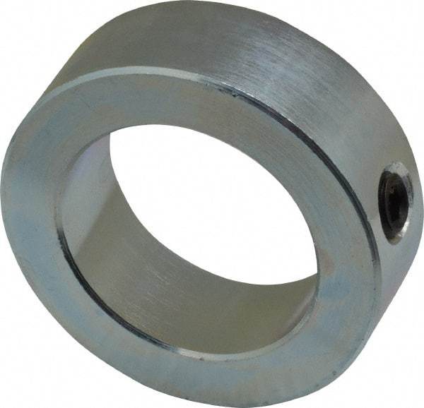 Climax Metal Products - 1-1/2" Bore, Steel, Set Screw Shaft Collar - 2-1/4" Outside Diam, 3/4" Wide - Exact Tool & Supply