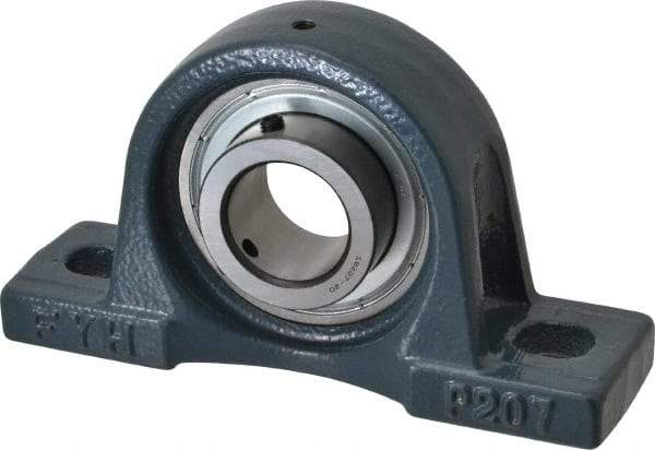 Value Collection - 6-3/4" OALBall Bearing Pillow Block - Cast Iron - Exact Tool & Supply