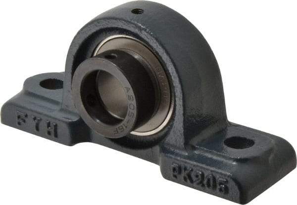 Value Collection - 5-1/2" OALBall Bearing Pillow Block - Cast Iron - Exact Tool & Supply