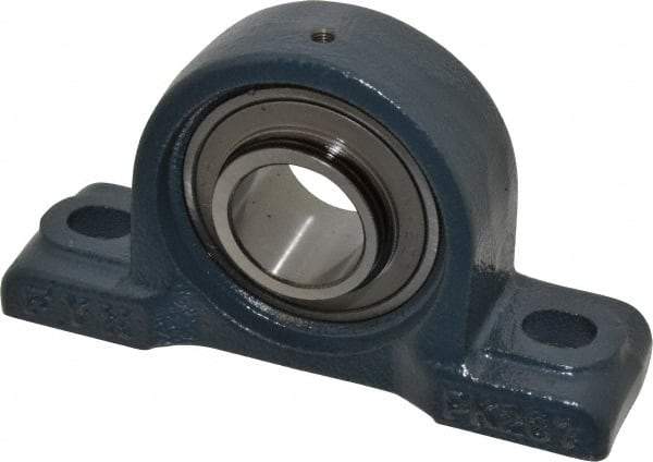 Value Collection - 6-3/4" OALBall Bearing Pillow Block - Cast Iron - Exact Tool & Supply