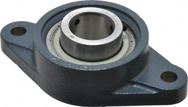 Value Collection - 6-1/8" OALBall Bearing Pillow Block - Cast Iron - Exact Tool & Supply