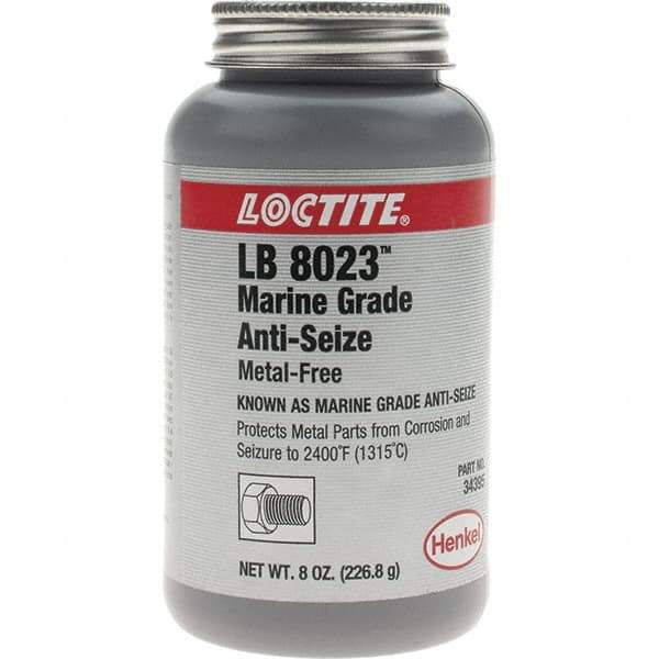 Loctite - 8 oz Brush Top Marine Grade Anti-Seize Lubricant - Calcium Sulfonate, 2,400°F - Exact Tool & Supply