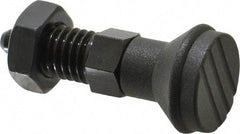 Gibraltar - 1/2-13, 17mm Thread Length, 6mm Plunger Diam, Knob Handle Indexing Plunger - Plunger Style B, 20mm Body Length, 56mm OAL, Steel - Exact Tool & Supply