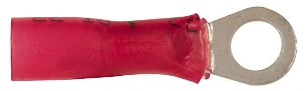 3M - 22-18 AWG Partially Insulated Crimp Connection Circular Ring Terminal - #10 Stud, Copper Contact - Exact Tool & Supply