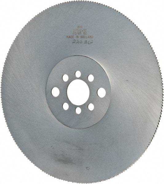 Kinkelder Saw - 225mm Blade Diam, 220 Teeth, High Speed Steel Cold Saw Blade - 32mm Arbor Hole Diam, 2mm Blade Thickness - Exact Tool & Supply