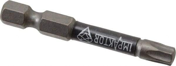 Wera - T30 Torx Bit - 1/4" Hex Drive, 2" OAL - Exact Tool & Supply