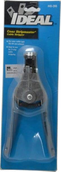 Ideal - RG-59 Max Capacity Automatic Wire Stripper - 7" OAL, Plastic Cushion Handle - Exact Tool & Supply