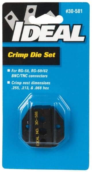 Ideal - RG-58, RG-59/62 Crimping Die Set - Use with Crimpmaster Ratcheting Crimp Tool - Exact Tool & Supply