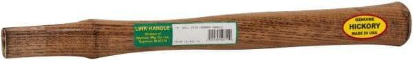 Made in USA - 16" Long Replacement Handle for Ball Pein, Machinist & Riveting Hammers - 1-1/16" Eye Length x 19/32" Eye Width, Hickory, Material Grade Type B - Exact Tool & Supply