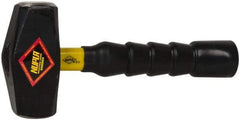 NUPLA - 4 Lb Head, 10" Long Drilling Hammer - Steel Head, 1-1/2" Face Diam, Fiberglass Handle - Exact Tool & Supply