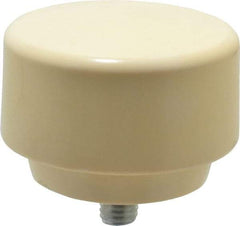 NUPLA - 3" Face Diam, Grade Medium Hard, Cream Hammer Tip/Face - Plastic - Exact Tool & Supply