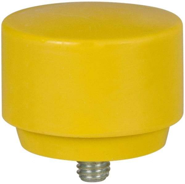 NUPLA - 2" Face Diam, Grade Extra Hard, Yellow Hammer Tip/Face - Plastic - Exact Tool & Supply