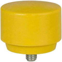 NUPLA - 2" Face Diam, Grade Extra Hard, Yellow Hammer Tip/Face - Plastic - Exact Tool & Supply