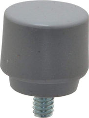 NUPLA - 1" Face Diam, Grade Extra Soft, Gray Soft Face Hammer Tip - Plastic - Exact Tool & Supply