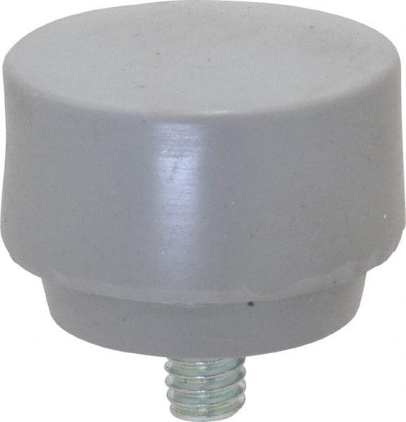 NUPLA - 1-1/2" Face Diam, Grade Extra Soft, Gray Soft Face Hammer Tip - Plastic - Exact Tool & Supply