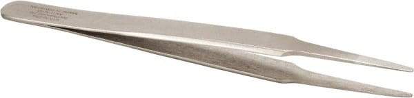 Aven - 4-1/2" OAL 2A-SA Precision Tweezers - Straight Round - Exact Tool & Supply