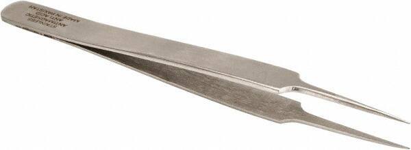 Aven - 4-1/2" OAL 5-SA Precision Tweezers - Tapered Ultra Fine, Subminiature Assembly - Exact Tool & Supply