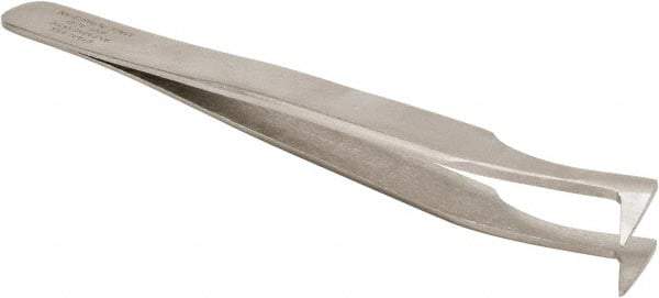 Aven - 4-1/2" OAL 6-SA Precision Tweezers - Angled, Miniature Components - Exact Tool & Supply