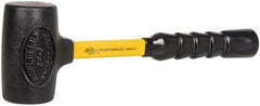 NUPLA - 3 Lb Head 2-3/8" Face Nonmarring Hammer - 12" OAL, Fiberglass Handle - Exact Tool & Supply