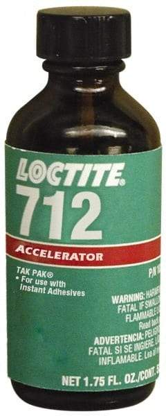 Loctite - 1.75 Fluid Ounce, Clear Adhesive Accelerator - For Use with Instant Adhesive - Exact Tool & Supply