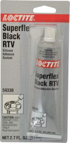 Loctite - 80 mL Tube Black RTV Silicone Joint Sealant - 30 min Tack Free Dry Time, 24 hr Full Cure Time, Series 193 - Exact Tool & Supply
