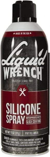 Liquid Wrench - 15 oz Aerosol Silicone Lubricant - Clear Yellow - Exact Tool & Supply