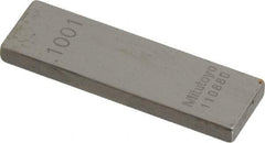 Mitutoyo - 0.1001" Rectangular Steel Gage Block - Accuracy Grade AS-1, Includes Certificate of Inspection - Exact Tool & Supply