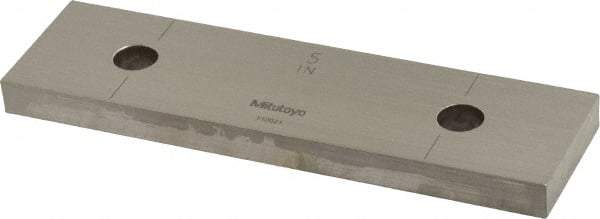 Mitutoyo - 5" Rectangular Steel Gage Block - Accuracy Grade AS-1, Includes Certificate of Inspection - Exact Tool & Supply