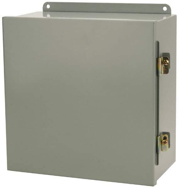 Cooper B-Line - Steel Standard Enclosure Hinge Flat Cover - NEMA 12, 13, 12" Wide x 12" High x 6" Deep, Dirt-tight & Dust-tight - Exact Tool & Supply