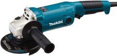 Makita - 5" Wheel Diam, 11,000 RPM, Corded Angle & Disc Grinder - 5/8-11 Spindle, 120 Volts, 10.5 Amps - Exact Tool & Supply
