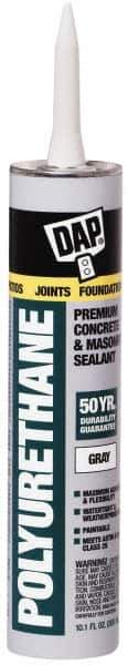 DAP - 10.1 oz Cartridge Gray Polyurethane Joint Sealant - -40 to 185°F Operating Temp, 10 min Tack Free Dry Time - Exact Tool & Supply