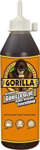 Gorilla Glue - 18 oz Bottle Brown All Purpose Glue - 20 min Working Time - Exact Tool & Supply