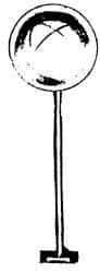 Accupro - 85 Lb Capacity, Portable Stanchion & Bracket - 6" Long - Exact Tool & Supply