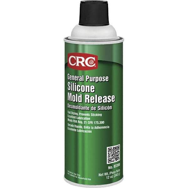 CRC - 16 Ounce Aerosol Can, Clear, General Purpose Mold Release - Food Grade, Silicone Composition - Exact Tool & Supply