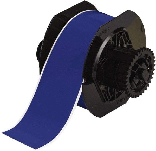 Brady - 2-1/4" Wide, Blue Vinyl Labels - For BBP30 Label Printer, BBP33 Label Printer, BBP35 Multicolor Sign & Label Printer, BBP37 Color & Cut Sign & Label Printer, BradyPrinter S3100, BBP31 Sign & Label Printer - Exact Tool & Supply