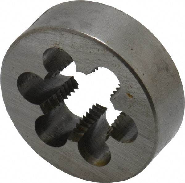 Cle-Line - 3/8-18 NPT Thread, Round Pipe Die - 1-1/2" Outside Diam, Carbon Steel - Exact Tool & Supply