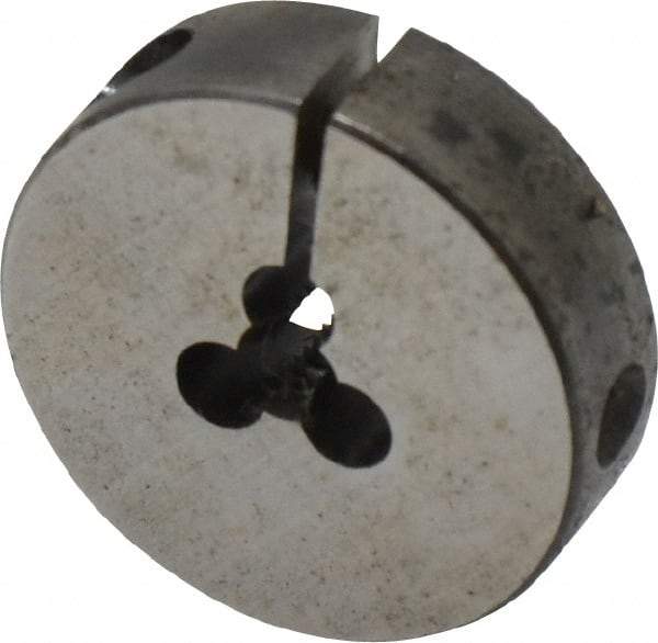 Cle-Line - #4-40 UNC Thread, 13/16" Outside Diam Carbon Steel Round Die - 1/4" Thick, Right Hand Thread, Adjustable - Exact Tool & Supply