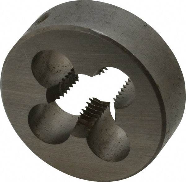 Cle-Line - 1/4-18 NPT Thread, Round Pipe Die - 1-1/2" Outside Diam, Carbon Steel - Exact Tool & Supply